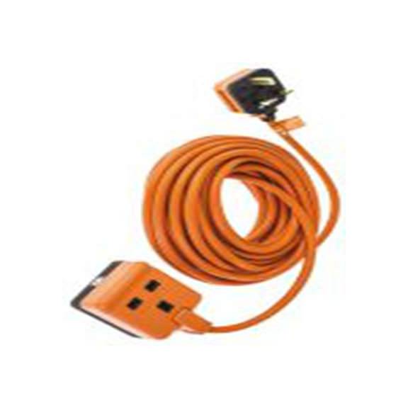 RS PRO,296-3622,橙色 延长线, 额定电压24 V, 1个 G 型插座, 电缆长10 m
