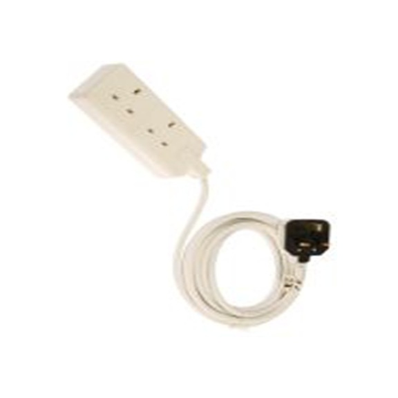 RS PRO,296-3650,白色 延长线, 额定电压24V, 2个 G 型插座, 电缆长4 m