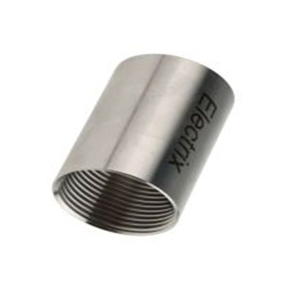 RS PRO,471-1350,电缆导管 导管配件, 1.5 mm螺纹, 316 不锈钢制, 25 mm标称尺寸, 光滑表面, 银色, UK系列