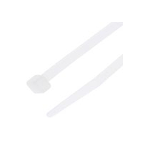 RS PRO,492-0469,尼龙 66 电缆扎带, 不易松脱, 阻燃, 天然色, 190 mm长x4.8 mm宽, 215.6N拉伸强度, CV190K系列