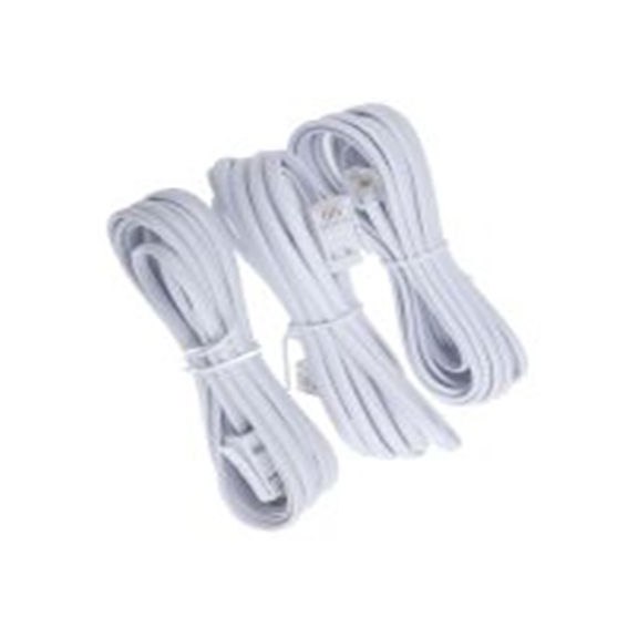 RS PRO,495-0404,电话延长线, RJ11 母插转 3 m 公, 白色护套