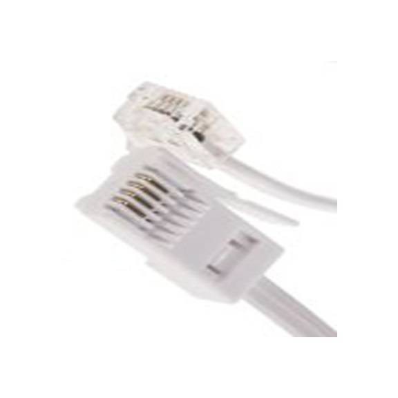 RS PRO,495-0505,电话延长线, RJ11 母插转 BT 3 m 公, 白色护套