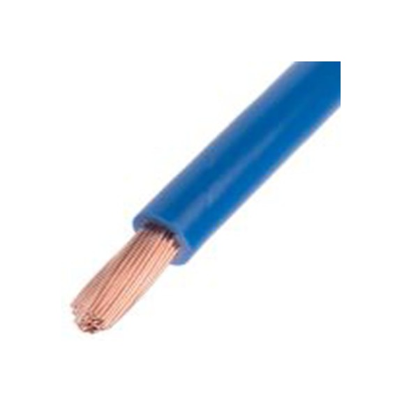 RS PRO,516-7978,蓝色 控制 柔性，黑色 架空电缆, 10 mm², 25 m长 80/0.4 mm, 7 AWG 聚氯乙烯, 聚氯乙烯, 600 V, 最高70 °C, FLEXIBL