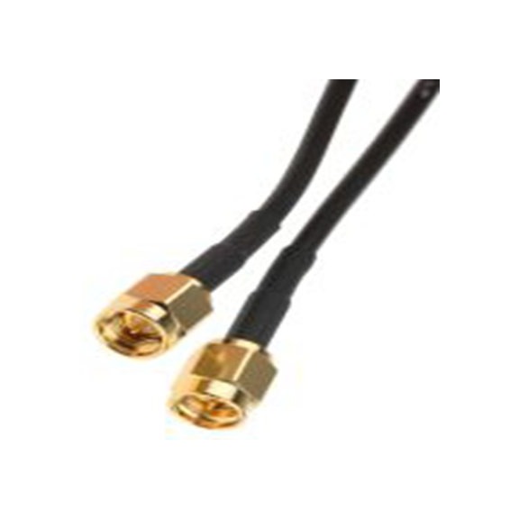 RS PRO,526-0308,RG174 同轴电缆, 1 m长, 50 Ω, 端接, 黑色, SMA系列