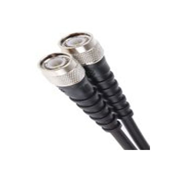 RS PRO,526-0500,RG58C/U 同轴电缆, 500 mm长, 50 Ω, 端接, 黑色, TNC系列