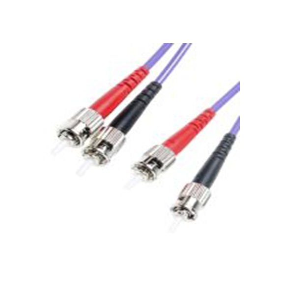 RS PRO,536-6462,OM3 单工/双工 光纤电缆, 5 m长, Φ125 μm线芯, 低烟，无卤 紫色, 浅绿色护套