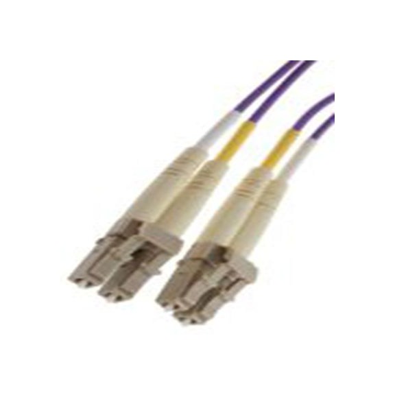 RS PRO,536-6844,OM3 多模 光纤电缆, 5 m长, Φ125 μm线芯, 低烟，无卤 紫色, 浅绿色护套