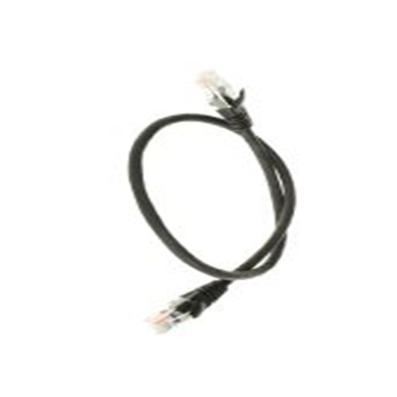 RS PRO,657-2062,0.5 m Cat5e 以太网电缆, 无屏蔽, 黑色 低烟，无卤护套, RJ45 公转RJ45 公