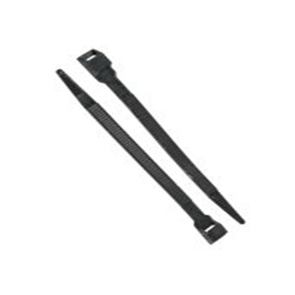 RS PRO,666-4675,尼龙 66 电缆扎带, 双重锁定, 阻燃, 黑色, 180 mm长x9 mm宽, 343N拉伸强度