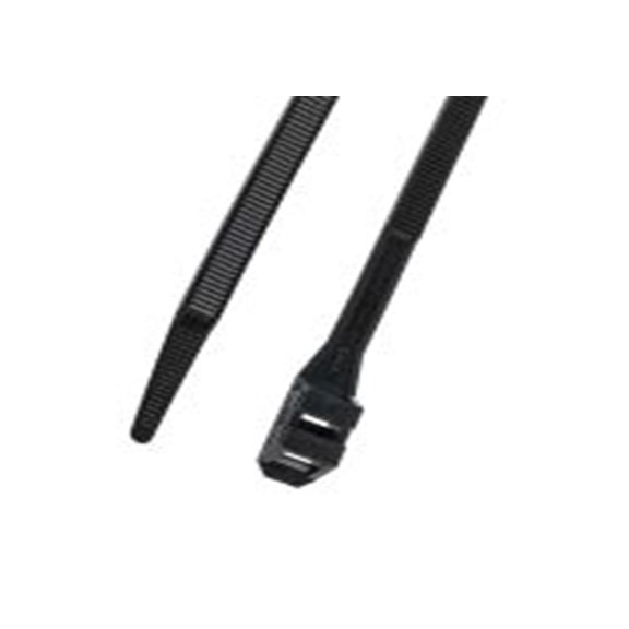 RS PRO,666-4681,尼龙 66 电缆扎带, 双重锁定, 阻燃, 黑色, 300 mm长x9 mm宽, 539N拉伸强度