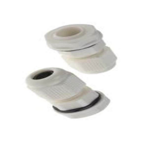 RS PRO,669-4651,尼龙 66 电缆接头, M12, 3 mm至6.5 mm线径, IP68, 白色 包括锁紧螺母