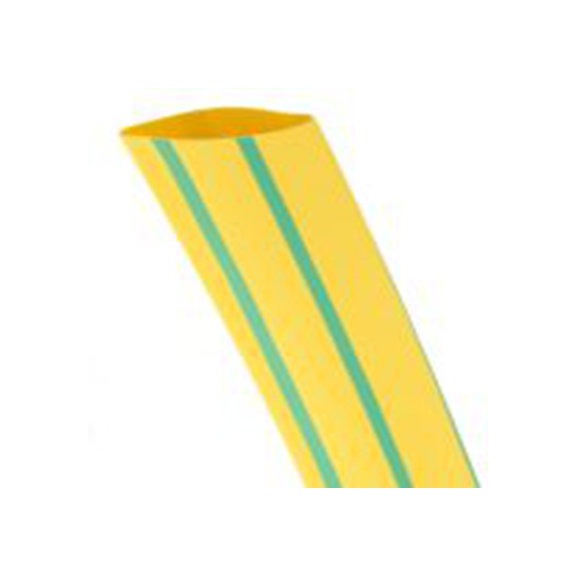 RS PRO,700-4611,RS PRO 阻燃 聚烯烃 热缩管, 绿色, 黄色, Φ18 mm, 3m长, 3:1收缩比, 6 mm收缩径, RS PRO系列