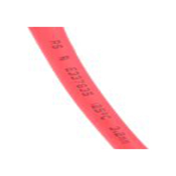 RS PRO,700-4674,RS PRO 阻燃 聚烯烃 热缩管, 红色, Φ3.2 mm, 10m长, 2:1收缩比, 1.6 mm收缩径