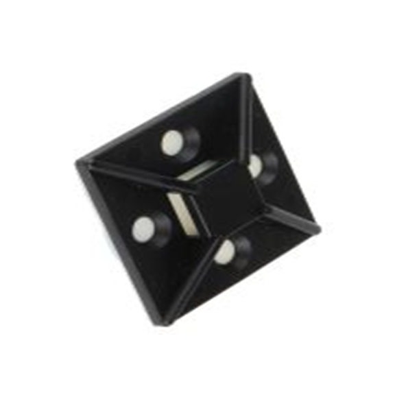 RS PRO,730-0335,RS PRO 螺钉 扎带固定座, 尼龙 66制, 38 mm长 10.2 mm宽 x 38 mm宽, Φ5 mm固定孔, 黑色, HC系列