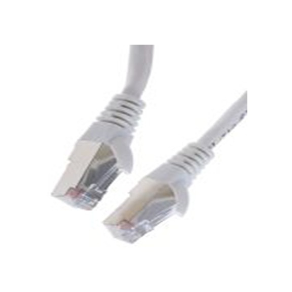 RS PRO,738-8455,0.5 m Cat5e 以太网电缆, F/UTP屏蔽, 白色 聚氯乙烯护套, RJ45 公转RJ45 公