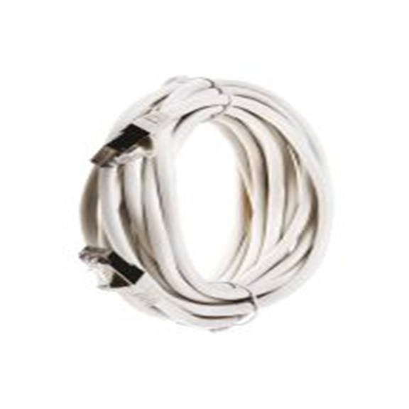 RS PRO,738-8470,5 m Cat5e 以太网电缆, F/UTP屏蔽, 白色 聚氯乙烯护套, RJ45 公转RJ45 公