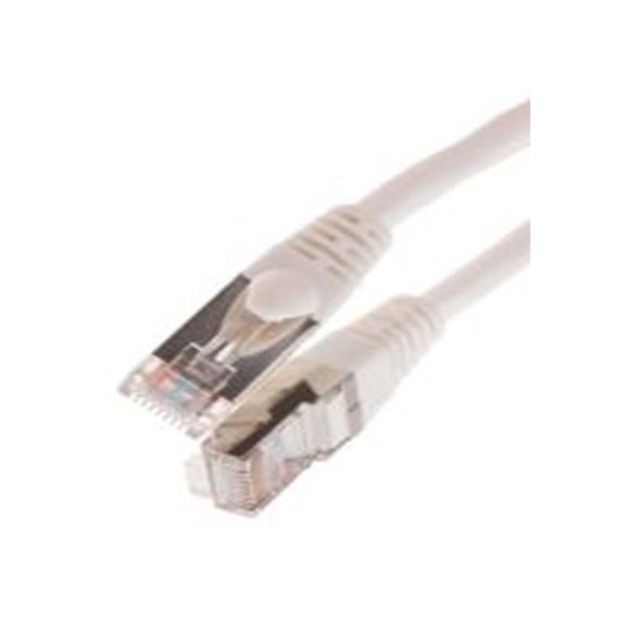 RS PRO,738-8473,10 m Cat5e 以太网电缆, F/UTP屏蔽, 白色 聚氯乙烯护套, RJ45 公转RJ45 公