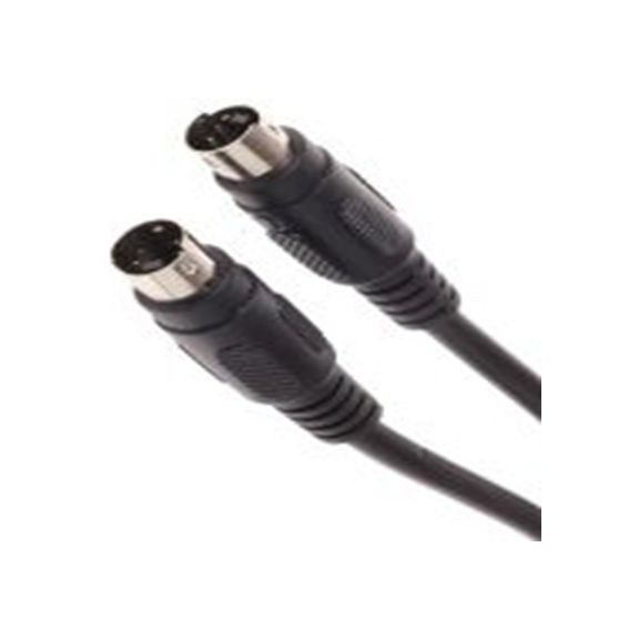 RS PRO,742-4273,RS PRO DIN线, 1 m长, Mini DIN 公转Mini DIN 公, 黑色