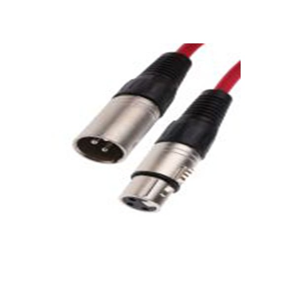RS PRO,742-4507,3 m 卡侬线, XLR3 母插转XLR3 公, 红色
