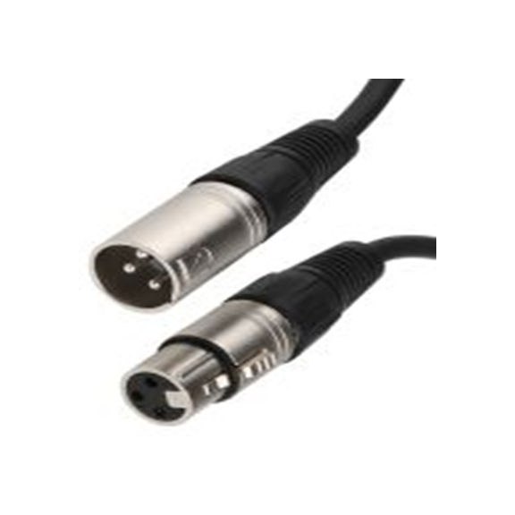 RS PRO,742-4517,10 m 卡侬线, XLR3 母插转XLR3 公, 黑色