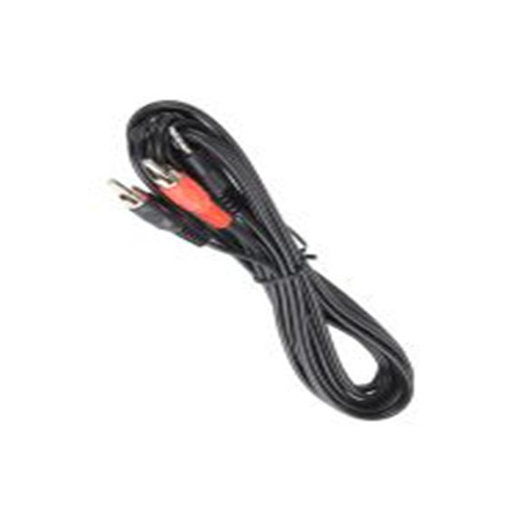 RS PRO,742-4541,RS PRO 辅助电缆, 3.5 mm 立体声插孔 公转RCA x 2 公, 3 m长, 黑色