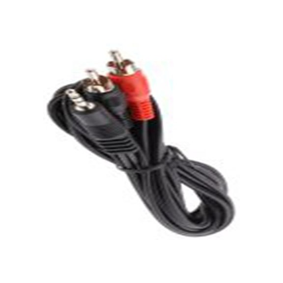 RS PRO,742-4548,RS PRO 辅助电缆, 3.5mm 插孔 公转唱机 公, 2 m长, 黑色