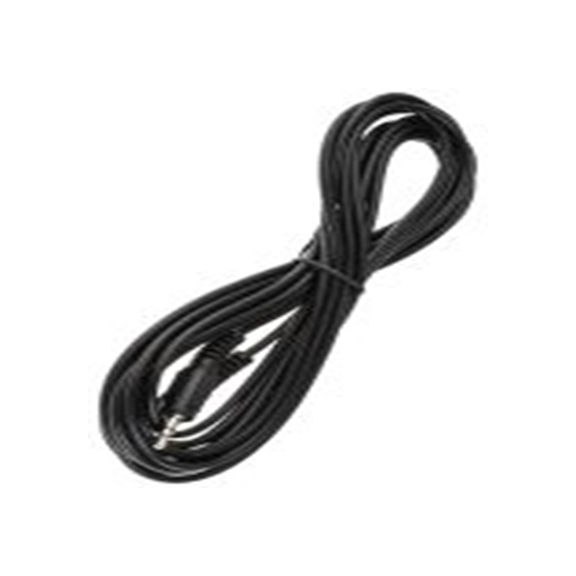 RS PRO,742-4560,RS PRO 辅助电缆, 3.5 mm 立体声插孔 公转3.5 mm 立体声插孔 母插, 5 m长, 黑色