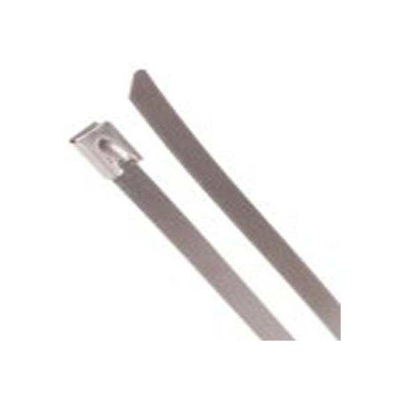 RS PRO,743-6166,316 不锈钢 电缆扎带, 滚珠, 阻燃, 金属, 680 mm长x7.9 mm宽, 1089.76N拉伸强度