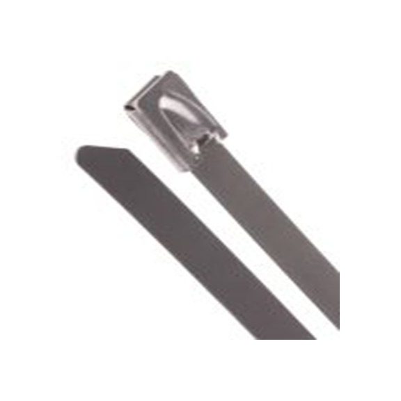 RS PRO,743-6178,316 不锈钢 电缆扎带, 滚珠, 阻燃, 金属, 840 mm长x7.9 mm宽, 1089.76N拉伸强度