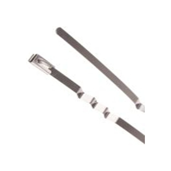 RS PRO,743-6336,316 不锈钢 电缆扎带, 之字形, 阻燃, 金属, 125 mm长x4.6 mm宽, 436.1N拉伸强度