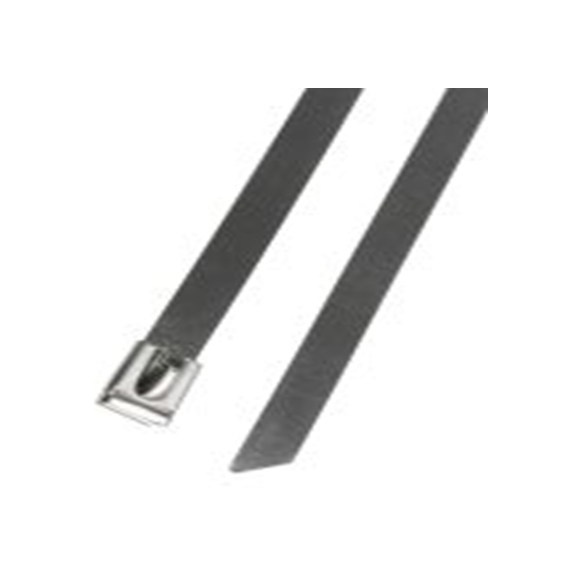 RS PRO,743-6392,316 不锈钢 电缆扎带, 滚珠, 阻燃, 金属, 760 mm长x12 mm宽, 1089.76N拉伸强度