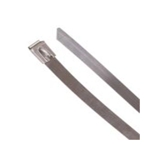 RS PRO,743-6396,316 不锈钢 电缆扎带, 滚珠, 阻燃, 金属, 920 mm长x12 mm宽, 1089.76N拉伸强度