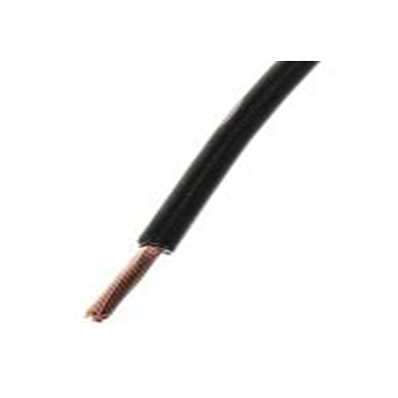 RS PRO,763-7618,黑色 单芯 2491B 架空电缆, 1.5 mm², 100 m长 30/0.25 mm, 15 AWG 低烟，无卤, 750 V, 最高90 °C, H07Z-K系列