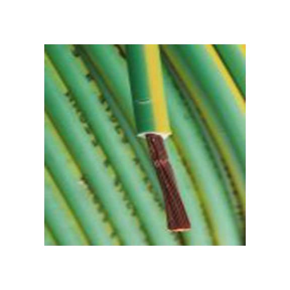 RS PRO,763-7643,黄色, 绿色 单芯 架空电缆, 2.5 mm², 100 m长 50/0.25 mm, 13 AWG 交联低烟, 750 V, 最高90 °C, H07Z-K系列