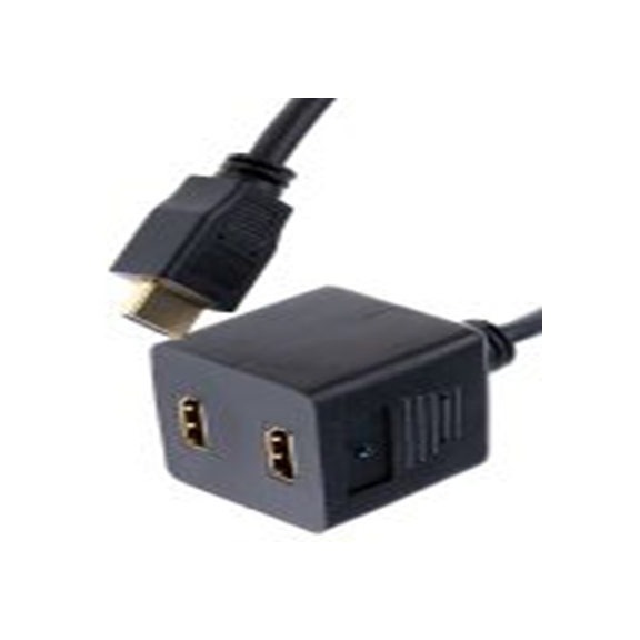 RS PRO,768-4194,HDMI 电缆, HDMI 公转 HDMI 母插, 30 cm长, 黑色