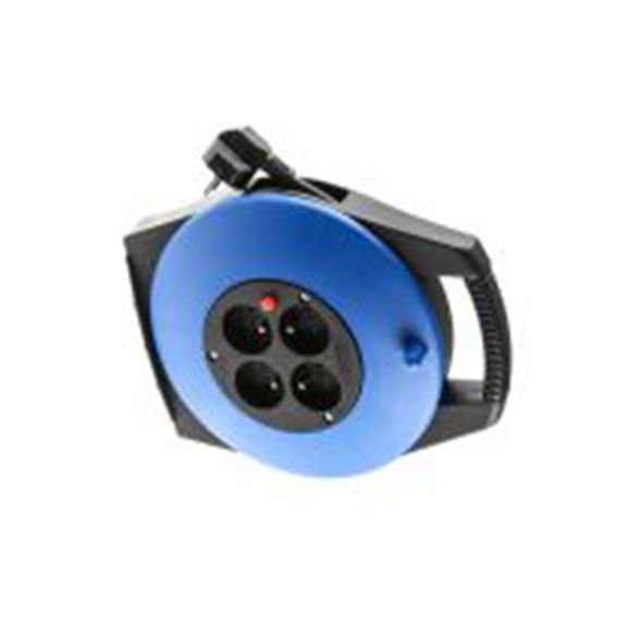 RS PRO,768-4450,黑色 电缆卷筒, 额定电压230 V ac, 4个 E 型插座, 电缆长10 m