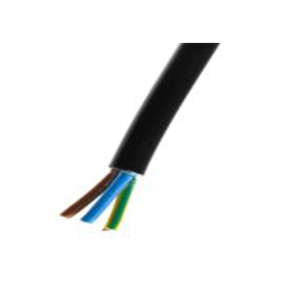 RS PRO,775-5851,三芯, 100 m长 电源电缆, 300 V, 黑色 聚氯乙烯护套 70 °C, H03VV-F系列