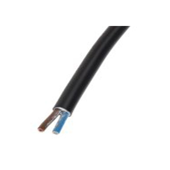RS PRO,775-6104,2芯, 100 m长 电源电缆, 300 V, 500 V, 黑色 聚氯乙烯护套 70 °C, H05VV-F系列