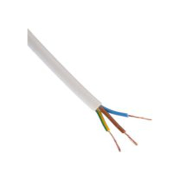 RS PRO,775-6110,三芯, 100 m长 电源电缆, 300 V, 500 V, 白色 聚氯乙烯护套 70 °C, H05VV-F系列