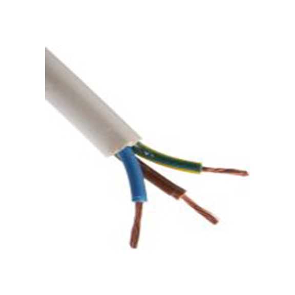 RS PRO,775-6117,三芯, 100 m长 电源电缆, 300 V, 500 V, 白色 聚氯乙烯护套 70 °C, H05VV-F系列