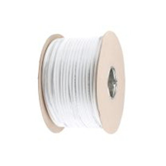 RS PRO,775-6132,三芯, 100 m长 电源电缆, 300 V, 500 V, 白色 聚氯乙烯护套 70 °C, H05VV-F系列