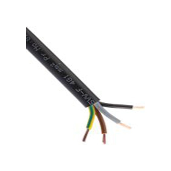 RS PRO,775-6145,四芯, 100 m长 电源电缆, 300 V, 500 V, 黑色 聚氯乙烯护套 70 °C, H05VV-F系列