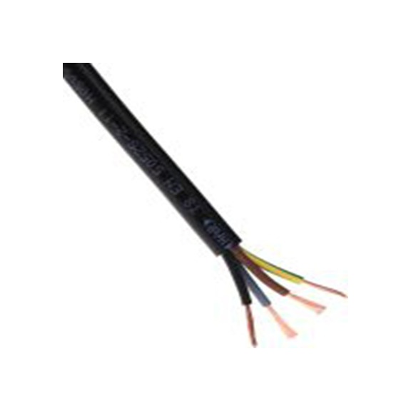 RS PRO,775-6148,四芯, 100 m长 电源电缆, 300 V, 500 V, 黑色 聚氯乙烯护套 70 °C, H05VV-F系列