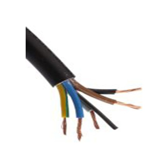 RS PRO,775-6167,五芯, 100 m长 电源电缆, 300 V, 500 V, 黑色 聚氯乙烯护套 70 °C, H05VV-F系列