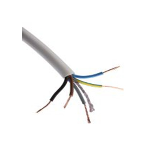 RS PRO,775-6176,五芯, 100 m长 电源电缆, 300 V, 500 V, 白色 聚氯乙烯护套 70 °C, H05VV-F系列