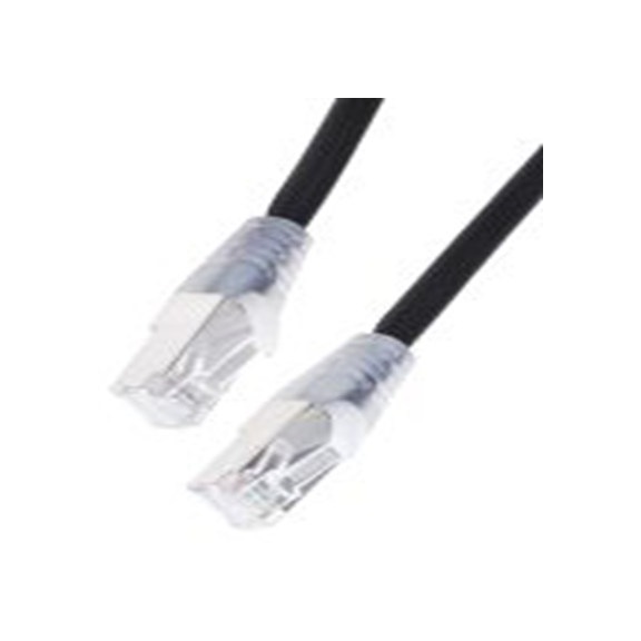 RS PRO,778-5161,0.5 m Cat6a 以太网电缆, 屏蔽, 黑色 低烟，无卤护套, RJ45 公转RJ45 公