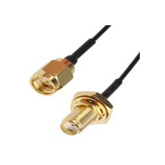 RS PRO,794-2885,同轴电缆, 300 mm长, 50 Ω, SMA 母插转SMA 公, 黑色, SMA-SMA Plug Cable Assembly系列