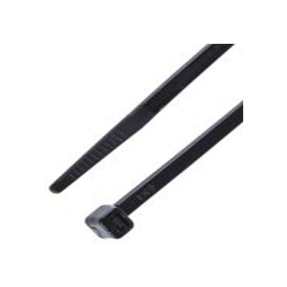 RS PRO,811-1495,尼龙 66 电缆扎带, 不易松脱, 阻燃, 黑色, 190 mm长x4.8 mm宽, 215.6N拉伸强度