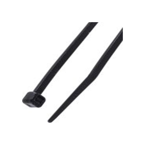 RS PRO,811-1596,尼龙 66 电缆扎带, 热稳定, 阻燃, 黑色, 203 mm长x3.6 mm宽, 176.4N拉伸强度