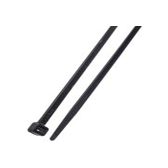 RS PRO,811-1662,尼龙 66 电缆扎带, 不易松脱, 阻燃, 黑色, 368 mm长x4.8 mm宽, 222N拉伸强度